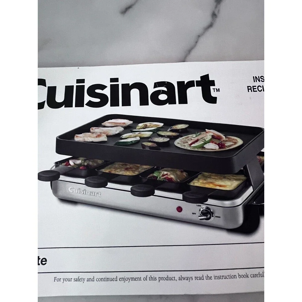 cuisinart Raclette Grill Electric Table Portable  Korean BBQ cr-8c discontinued